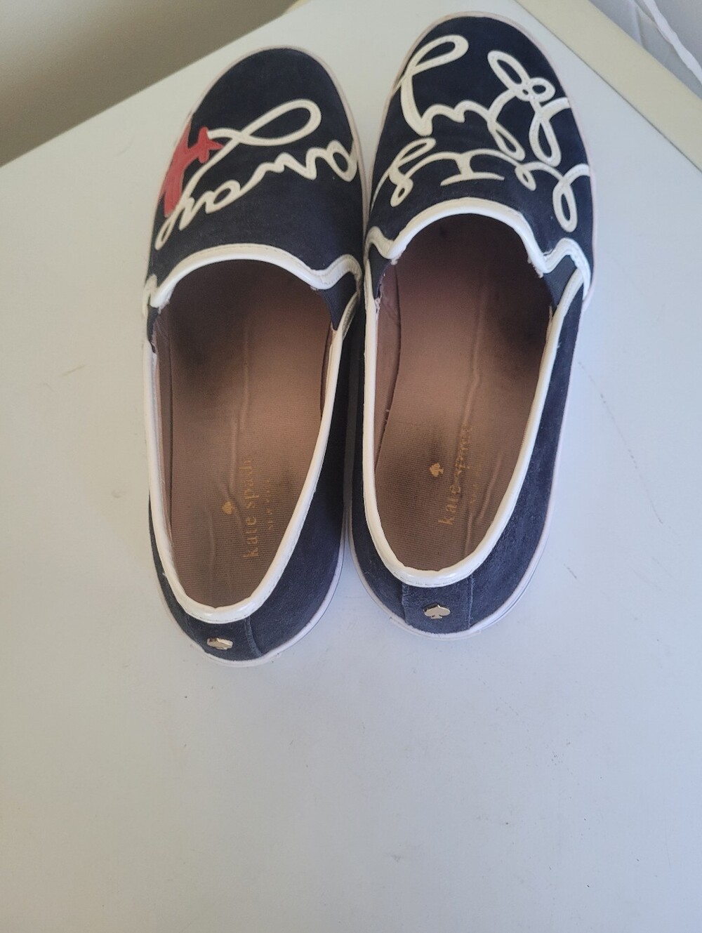 Kate Spade Stefy Let's Fly Away Suede Skate Sneaker - Picture 4 of 7